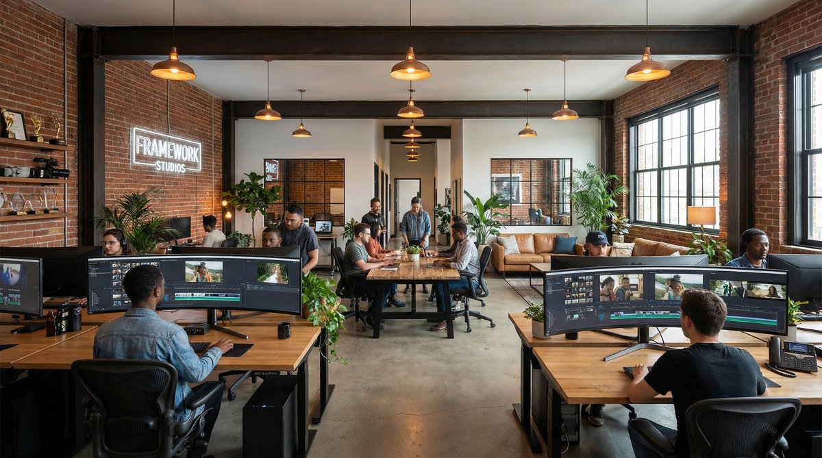 抖音风影视传媒公司办公环境